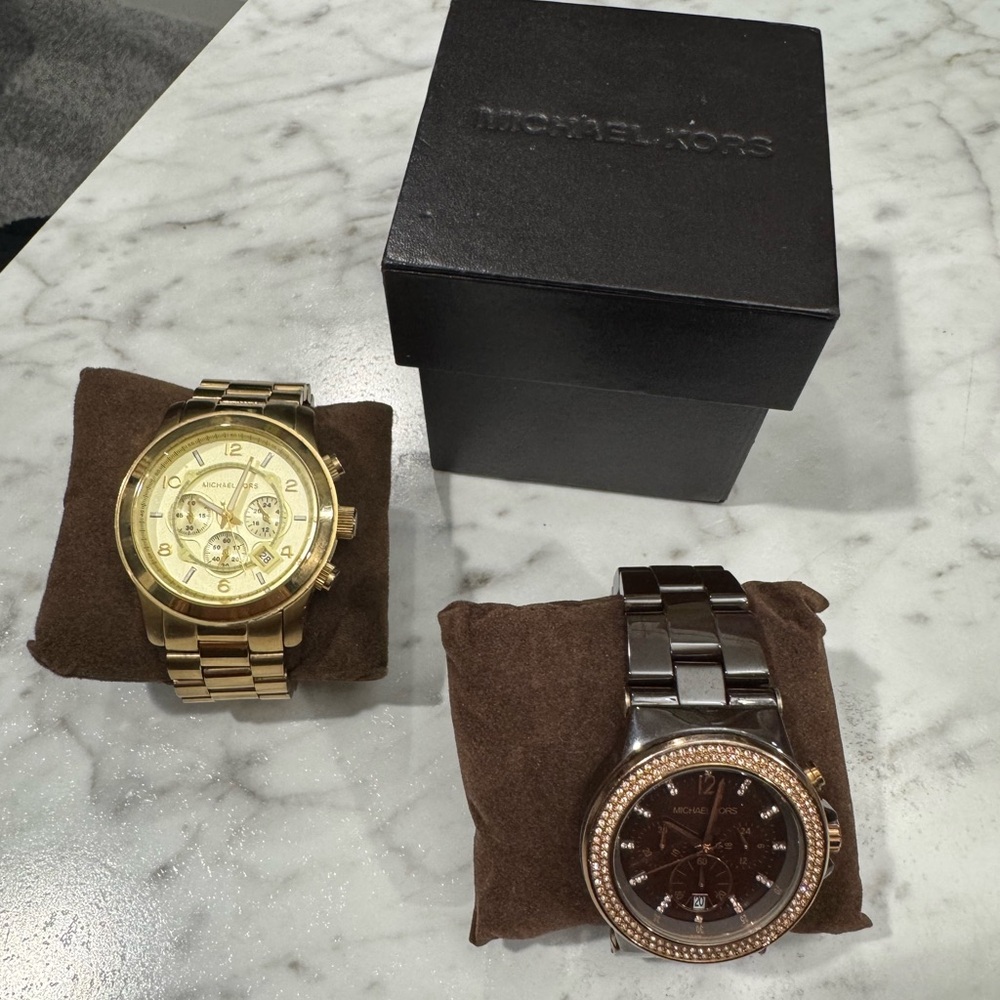 Michael Kors Gold and Brown Luxury Watches